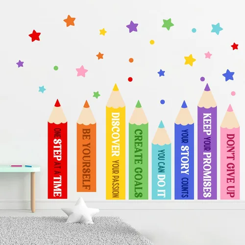 Vista 9 de Mfault Calcomanías de pared de libro de lectura de mono, la lectura te llevará a todas partes, decoración de aula de guardería, arte de dormitorio