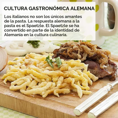 Vista 8 de Spaetzle Maker de acero inoxidable Spaetzle Fideos Dumpling Maker con empujador de seguridad