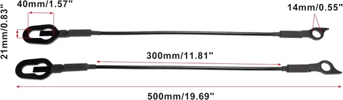 Vista 4 de X AUTOHAUX Par de cables para portón trasero para puerta de elevación, correas de soporte para Dodge para Ram 1500 2500 3500 1994-2002 55345124AB
