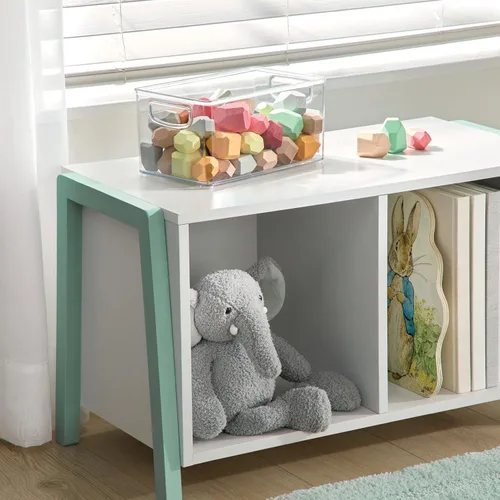 Vista 6 de iDesign - Contenedor apilable de plástico transparente, organizadores de cocina y almacenamiento para refrigerador y despensa