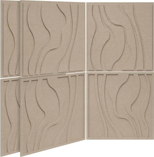 Vista 13 de BUBOS Paquete de 4 Paneles Acústicos Grandes, Tamaño Total 47.2 x 23.6 Pulgadas Paneles de Pared Insonorizados, Paneles de Sonido Decorativos