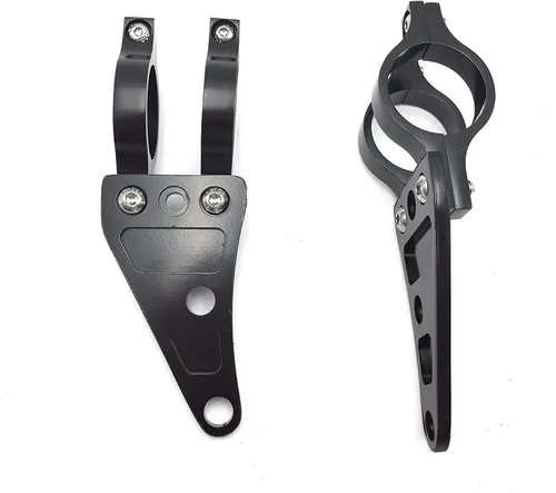Vista 5 de HTT - Abrazaderas de señal de giro para motocicleta de 35 mm, soporte de faro negro para Chopper Cafe Racer, compatible con CBR Universal, Kawasaki