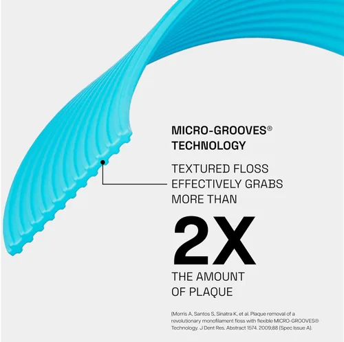 Vista 2 de REACH Ultraclean Hilo Dental, Menta, Removedor de Placa para Dientes, Resistente al Desgarro, Encerado, Suave con las Encías y Dientes, Menta
