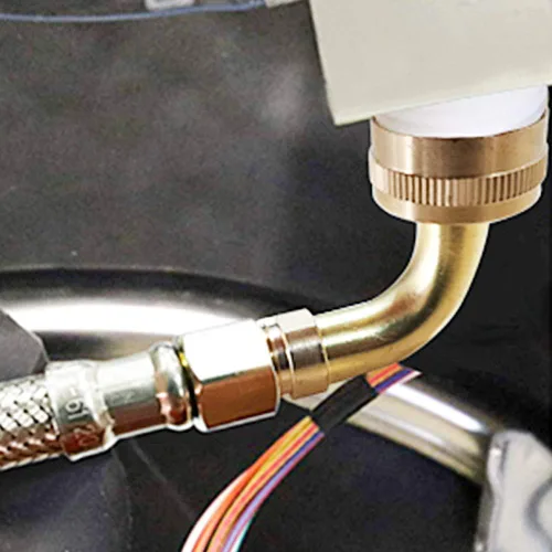 Vista 6 de HYDRO MASTER Codo de entrada para lavavajillas de latón macizo, 3/8 "OD Comp x 3/4" FNH.