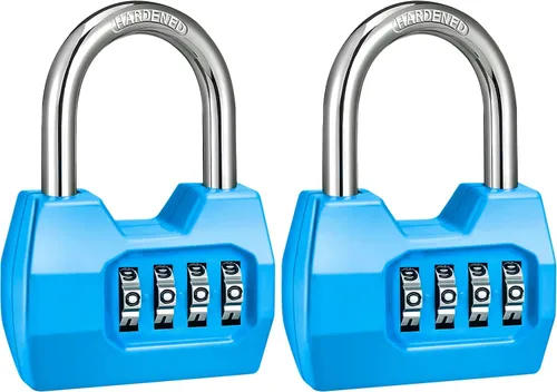 Vista 9 de 1 Paquete disecu Candado de Combinación de 4 Dígitos, Impermeable para Exteriores, para Casillero de Gimnasio Escolar, Cerca, Portón, Cobertizo