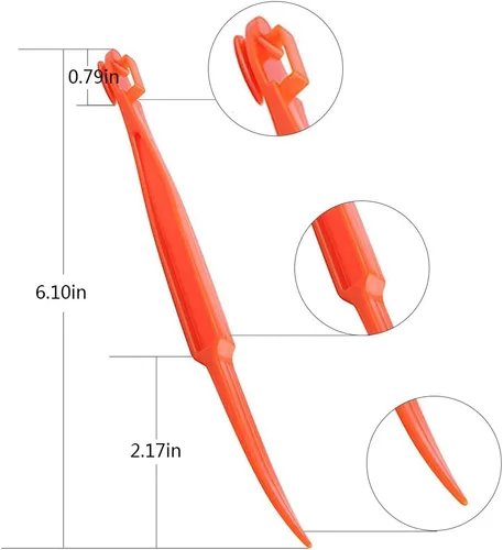 Vista 3 de Peladores de naranja, 6 piezas de plástico fácil de cortar, removedor de pelador, abridor, accesorios de cocina, cuchillo, herramienta de cocina