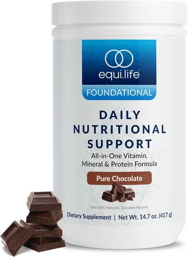Vista 8 de Equilife Apoyo Nutricional Diario, Multivitamínico Todo en Uno de Sustitución de Comida, Sabor Puro a Chocolate, 15G de Proteína Vegetal, Apoya