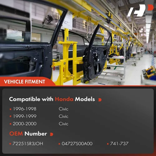 Vista 3 de A-Premium Elevalunas eléctrico con motor de repuesto para Honda Civic 1996-2000 Hatchback Coupé delantero izquierdo lado del conductor