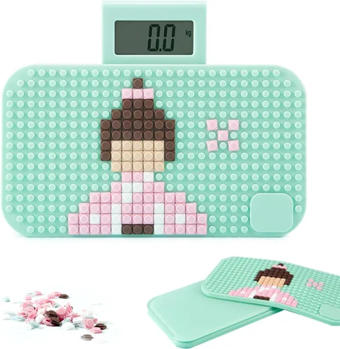 Mini báscula personal para viajes, báscula de viaje para peso corporal, pequeña báscula digital portátil de peso corporal de baño, bonita báscula