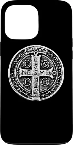 Vista 24 de St. Benedict Medal Saint Benedict Cross Catholic Christian Case for iPhone 16