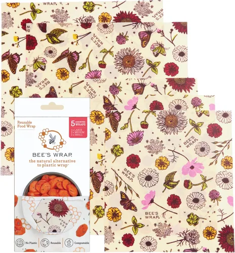 Vista 14 de Bee's Wrap Envolturas de cera de abeja para alimentos, hechas en Estados Unidos, reutilizables y orgánicas, envoltura para sándwiches y cubiertas