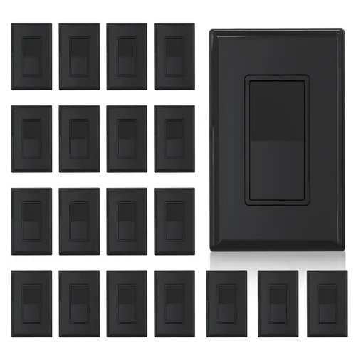 Vista 26 de Elegrp Interruptor de luz, 3 vías, 15 amperios, 120-277 voltios, reemplazo de pared de paleta basculante, corriente alterna, autopuesta a tierra