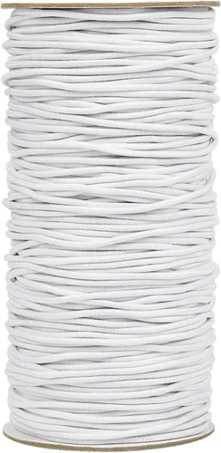 Vista 19 de Cuerda elástica negra, cuerda elástica de 328 pies de 0.039 in para hacer pulseras, collares, joyería, cuentas y manualidades