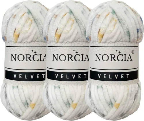 Vista 34 de Hilo de Terciopelo Suave Chenille para Ganchillo Super Voluminoso (100g-3.50oz) (68m-74.3 yds) Hilo para Manta de Bebé para Tejer Amigurumi Hilo