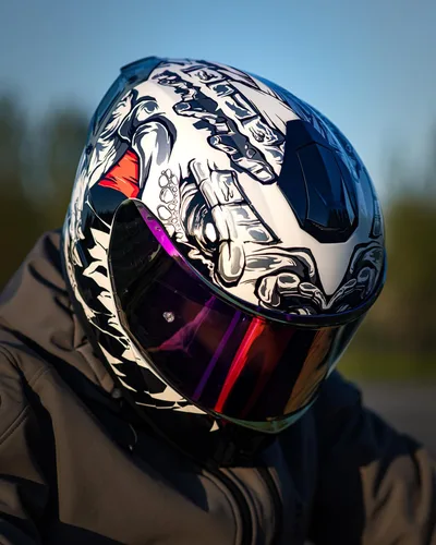 Vista 9 de ILM Casco de motocicleta de cara completa con Pinlock compatible con viseras y aletas transparentes y tintadas, casco de motocross para bicicleta