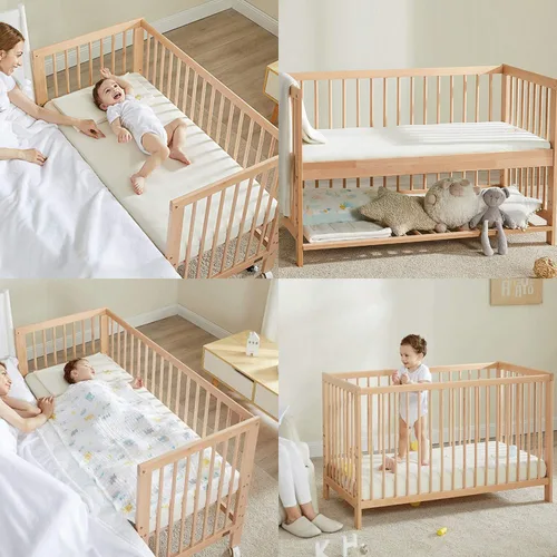 Vista 5 de NTBAY - Sábana bajera ajustable para cuna para bebé, color sólido y suave, 28.0 x 52.0 pulgadas