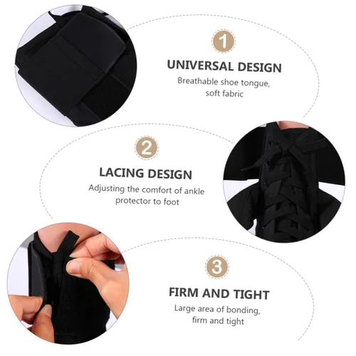 Vista 7 de Ankle Brace Xl (44-46) with Lace-up Figure-8 Straps Adjustable Ankle Support Sleeve for Overpronation and Supination Correction Sports Guard for