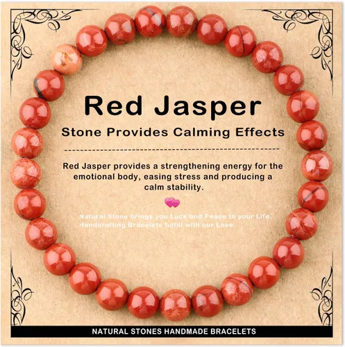 Vista 42 de AD Beads 4mm6mm8mm10mm Handmade Bracelet - Natural Gemstone for Peace and Tranquility - Meditation, Yoga, Healing and Energy Gift for Unisex