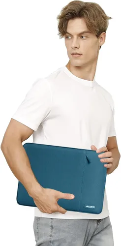 Vista 6 de MOSISO Funda vertical de poliéster con bolsillo para laptop de 13 pulgadas, para computadora MacBook Air M4, M3, M2 y M1 de 2025 a 2018 y Pro M2