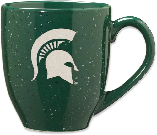 Vista 416 de Rico Industries NCAA Saint Joseph's (PA) Hawks Logo Principal Color Marrón 16 oz Logotipo del Equipo de Color Láser Grabado en Cerámica Moteada Taza