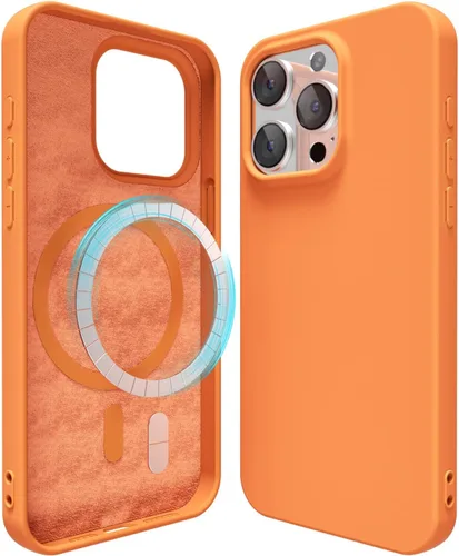 Vista 285 de oakxco Funda de silicona para iPhone 12 Pro Max, magnética, compatible con carga inalámbrica Magsafe, cubierta protectora de goma suave y delgada