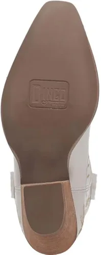 Vista 6 de Dingo - Botas con bordados florales de prímula para mujer de punta triangular tacón bajo de 1-2 pulgadas color negro