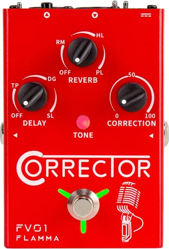 FLAMMA FV01 Procesador de Efectos Vocales Corrección de Tono Pedal de Voz Vocal Stompbox Amplificador de Micrófono para Cantante Canto en Vivo