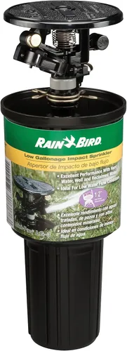 Rain Bird LG-3 - Rociador de césped de impacto emergente de bajo galón, patrón ajustable de 20 a 360, distancia de pulverización de 26' - 41'