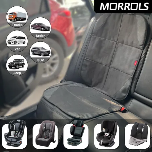 Vista 2 de MORROLS Protector de asiento de automóvil para asientos infantiles, 1 cojín de asiento de automóvil, fundas de asiento de automóvil de tela