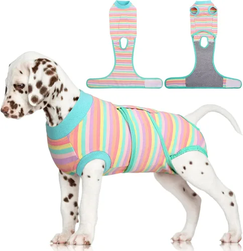 Vista 36 de FUAMEY Traje de Recuperación para Perros Machos, Trajes de Cirugía de Castración para Perros, Camisas de Esterilización para Cachorros Hembra