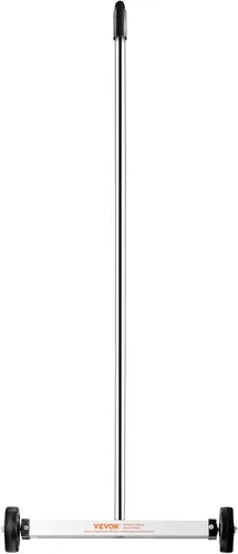 Vista 9 de VEVOR Barredora magnética con ruedas, mini barredora magnética de 15 pulgadas, capacidad de 8 libras, mango ajustable, barredora magnética ligera