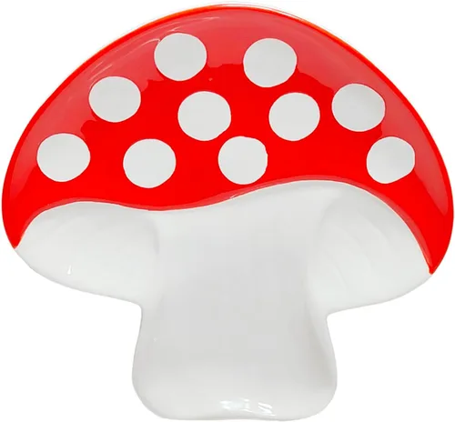 Vista 2 de Soporte para cuchara de hongo para la parte superior de la estufa, lindo soporte de cuchara de cerámica para encimera de cocina, soporte