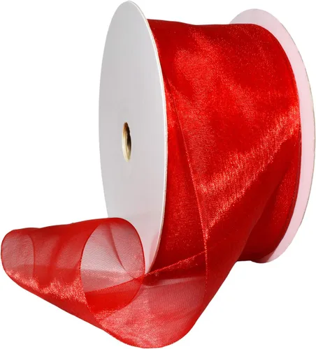 Vista 76 de Morex Ribbon 91803/100-609 Cinta de nailon Organdy, 5/8 pulgadas por 100 yardas, color rojo