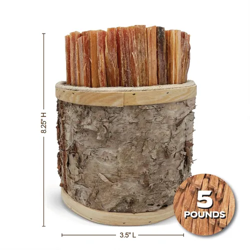 Vista 2 de Firestarter de madera de pino totalmente natural para chimenea, quimeneas, parrilla o estufas de pellets y leña, cubo de abedul de 5 libras