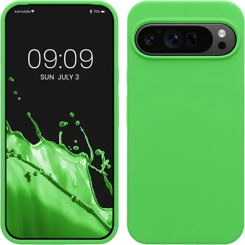 Vista 96 de kwmobile Funda Compatible con Google Pixel 6 Pro - Funda de Teléfono de Silicona TPU con Acabado Suave - Azul Caribe