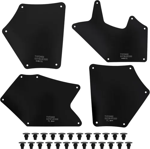 Vista 8 de Tutor Auto Protectores de Guardabarros contra Salpicaduras con Clips Compatibles con Toyota Tundra Sequoia 2007-2020 - Reemplaza 537370C030