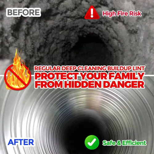 Vista 5 de Holikme - Kit de limpieza de ventilación para secadora de 34 pies, cepillo flexible para pelusas con accesorio para taladro, cepillos para chimeneas