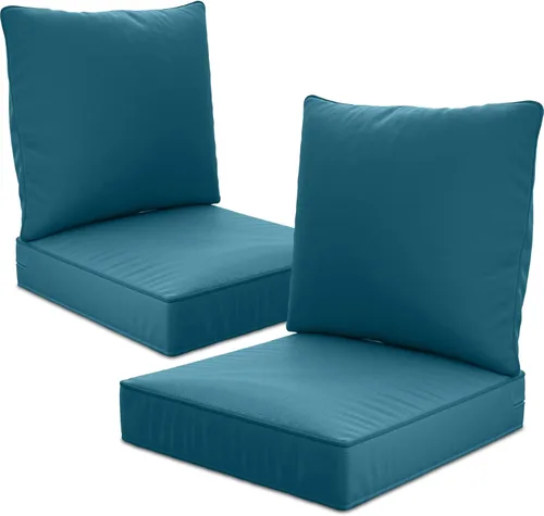 Vista 41 de Cojines de Asiento Profundo para Exteriores de 22" x 22" x 6" - Impermeables y Resistentes a la Decoloración, Cojines de Reemplazo para Muebles