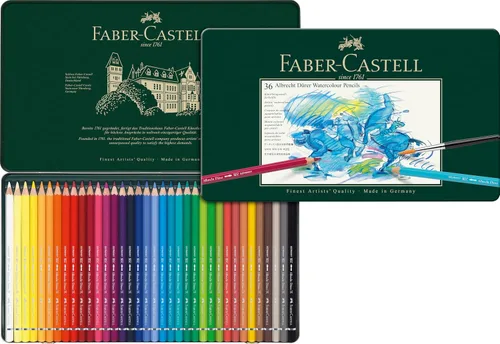 Faber-Castel FC117536 Albrecht Durer Artist - Lápices de acuarela en lata de metal (paquete de 36), surtido