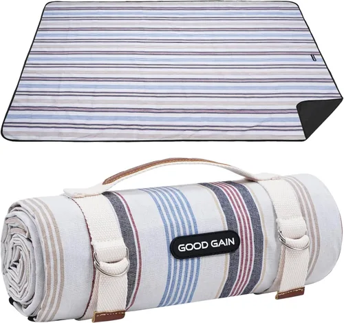Vista 10 de Mantas de picnic para exteriores extra grandes - Manta de picnic impermeable con correa de transporte Alfombra de picnic lavable a máquina