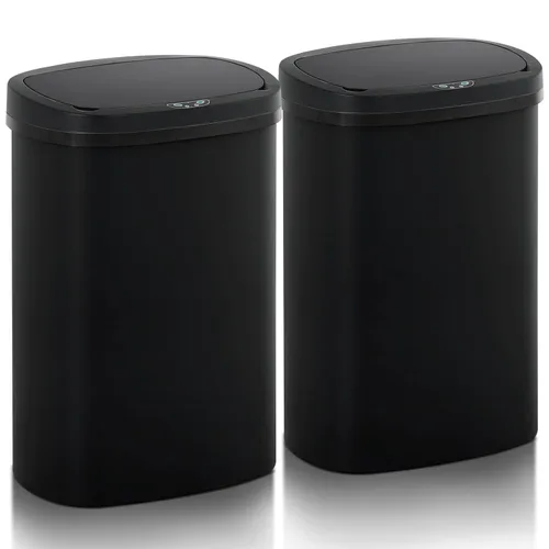 Vista 17 de Basurero de cocina con sensor de movimiento de 13 galones, cubo de basura con sensor automático de 50 L, cubo de basura inteligente con tapa