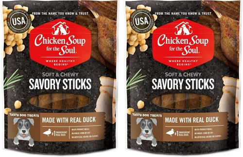 Vista 15 de Chicken Soup for the Soul All Natural Premium Savory Sticks Golosinas suaves y masticables para perros, primer ingrediente de pollo real, sin