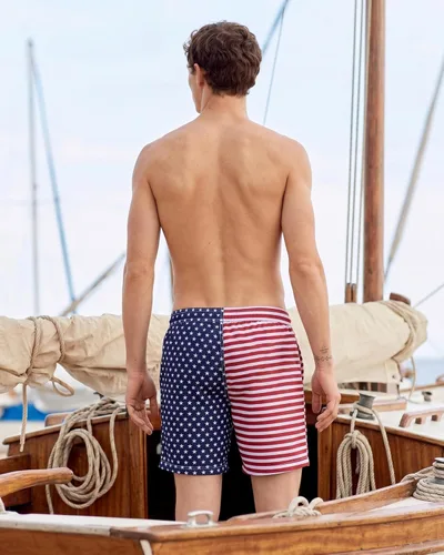 Vista 3 de Sixfish Traje de baño para hombre con forro de compresión de 5 pulgadas, pantalones cortos de secado rápido con bolsillos con cremallera para playa