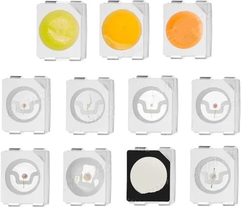 5 unidades de chips de diodo LED 3528 SMD blanco cálido, rojo, verde, azul, amarillo, naranja, UV, morado, rosa, luz RGB que emiten (color: azul (2