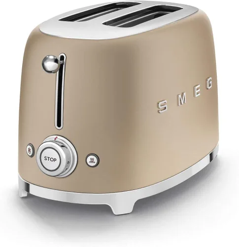 Vista 6 de Smeg Tetera Eléctrica Mate Champán & Tostadora de 2 Rebanadas Mate Champán