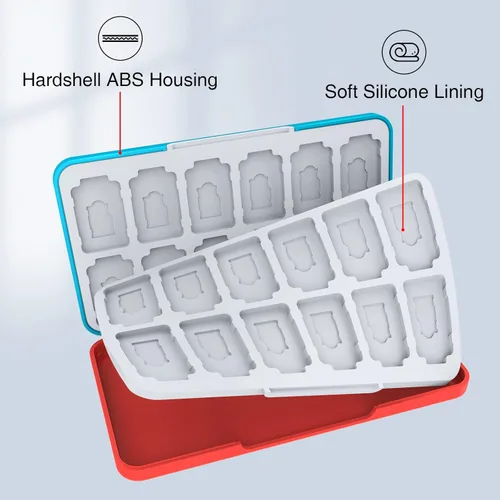 Vista 4 de HEIYING Switch Game Card Case for Switch&Switch OLED Game Card or Micro SD Cards, Custom Pattern Switch Game Card Case with 24 Game Card Slots and