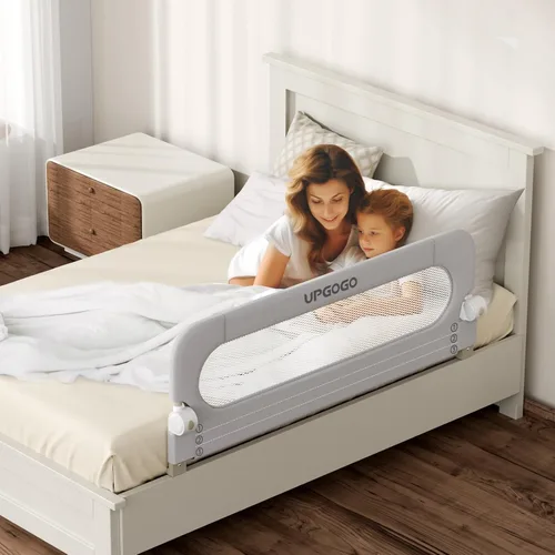 Vista 7 de UPGOGO Rieles de Cama Plegables para Niños Pequeños para Cuna, Rieles de Cama de Seguridad para Niños Pequeños, Riel de Protección de Cama