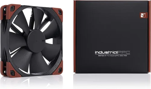 Vista 5 de Noctua NF-F12 iPPC 3000 PWM, Heavy Duty Cooling Fan, 4-Pin, 3000 RPM (120mm, Black)
