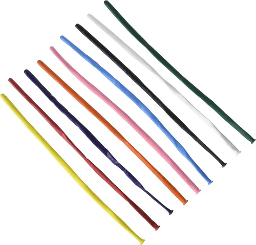 Vista 2 de Qualatex 44560 - Globos de látex surtidos clásicos, 260Q, surtido clásico, paquete de 100