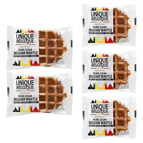 Auténticos waffles belgas importados de azúcar de perlas (tradicionales, [2x] 3.53 onzas y [3x] 2.7 onzas de gofres)